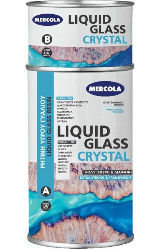 Mercola Liquid Glass Crystal Uv Resistance Υγρό Γυαλί Δύο Συστατικών 1000gr