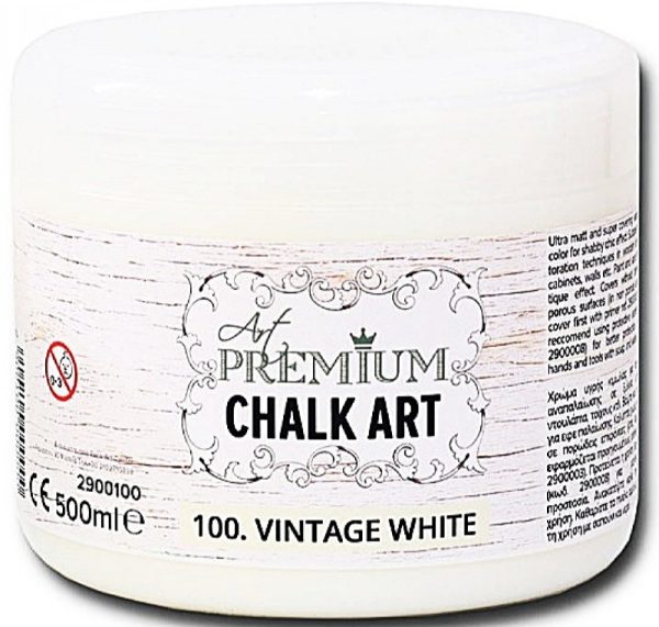 Χρώμα Κιμωλίας Art Premium Chalk Art - 100 Vintage White - 500ml