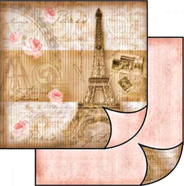 Χαρτί Scrapbooking 5001496 Stamperia Διπλής Όψης - Paris - 31x30cm