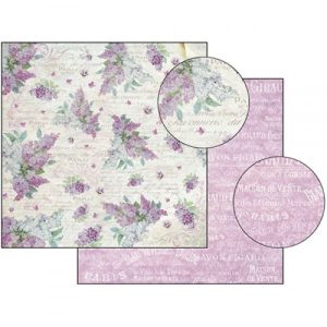Χαρτί Scrapbooking 5001509 Stamperia Διπλής Όψης - Savonnerie Paris Lilac - 31x30cm