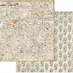 Χαρτί Scrapbooking 5001529 Stamperia Διπλής Όψης - New England Writing - 31x30cm
