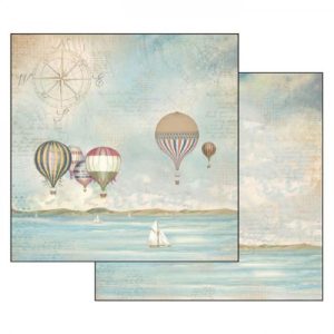 Χαρτί Scrapbooking 5002307 Stamperia Διπλής Όψης - Sea Land Balloons - 31x30cm