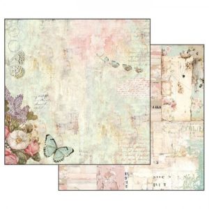 Χαρτί Scrapbooking 5002317 Stamperia Διπλής Όψης - Wonderland Flowers & Butterflies - 31x30cm