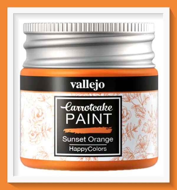 Vallejo Carrot Cake Matt Acrylic Paint 419 Sunset Orange