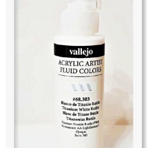 Vallejo Acrylic Artist Fluid Colors Titanium White VAL68303 100ml