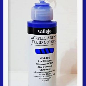 Vallejo Acrylic Artist Fluid Colors Ultramarine Blue VAL68406 100m