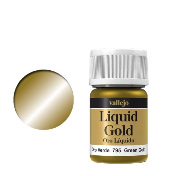 Vallejo Liquid Gold 795 Green Gold (Alcohol Based)