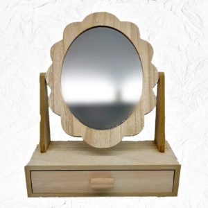 Ξύλινο Διακοσμητικό Συρτάρι με Καθρέφτη LG87849  28x22cm