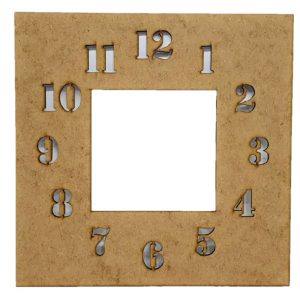 Πάνελ Ρολόι τετράγωνο με νούμερα DF003034 22cmx22cm