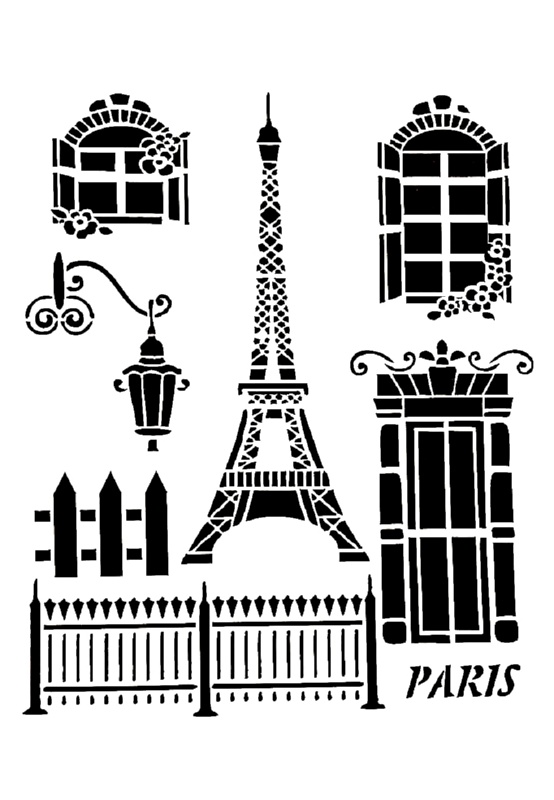 Στένσιλ Decofoam S036 - 30x21cm- Παρίσι