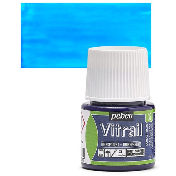 Pebeo Vitrail Διάφανο Σμάλτο No37 Cobalt Blue 45ml