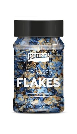 Μεταλλικές Nιφάδες Χρωματιστές Pentart Blue Gold 1gr