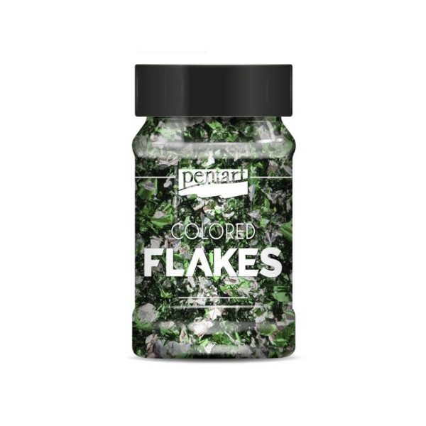 Μεταλλικές Nιφάδες Χρωματιστές Pentart Green Silver 1gr