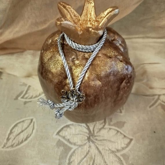 Χειροποίητη Κατασκευή Κεραμικό Ρόδι 13cm Κλειστό